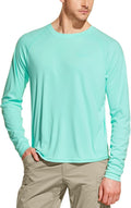 Men's UPF50+ Sun Protection Shirts, Quick Dry Long Sleeve Rash , Athletic Running Workout Fishing Cooling Shirts