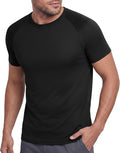 Men's Athletic T-Shirt – Black quick-dry, moisture-wicking crew neck; ideal for gym, sports, and running