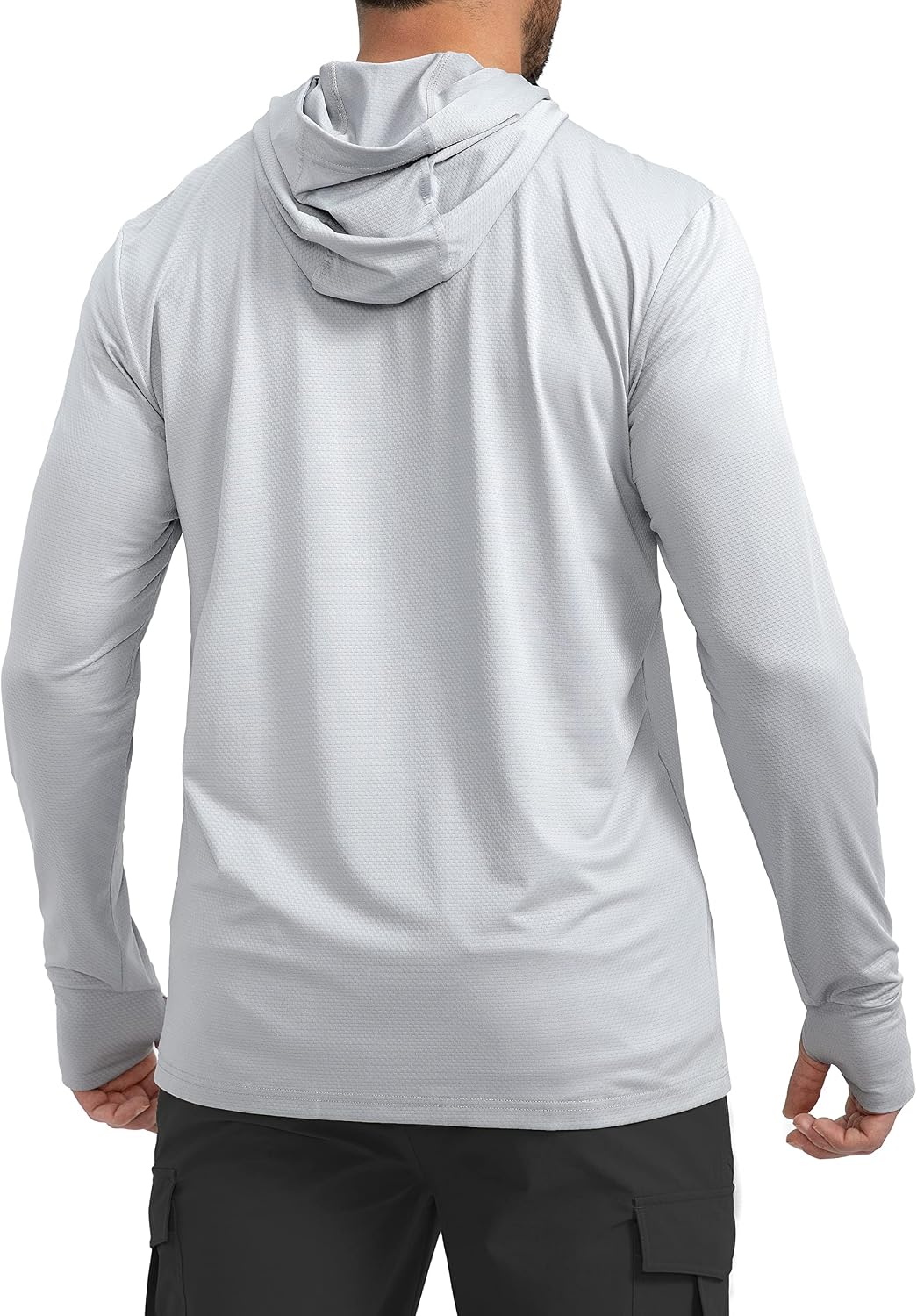 Men's UPF 50+ Light Jacket Full Zip Sun Protection Hoodie Long Sleeve Sun Shirts for Men Hiking Fishing Zip Pockets