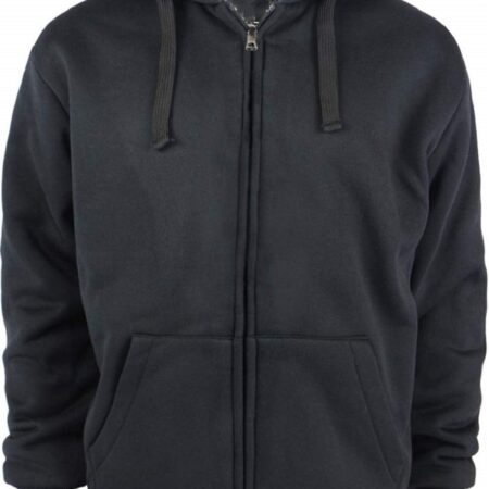 Heavyweight  Lined Fleece Hoodie Sweatshirts for Men Winter Zip Plus Size Jacket