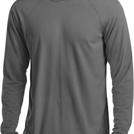 Men's Hooded UPF 50+ Sun Protection T Shirts Long Sleeve Athletic Fishing Shirts Rash s
