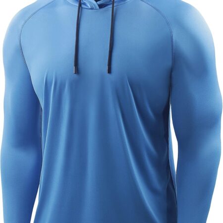 Men's Workout Long Sleeve Fishing Shirts UPF 50+ Sun Protection Dry Fit Hoodies