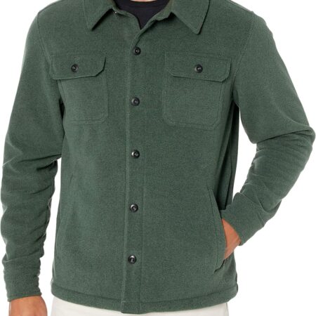 Men's Long-Sleeve Polar Fleece Shirt Jacket